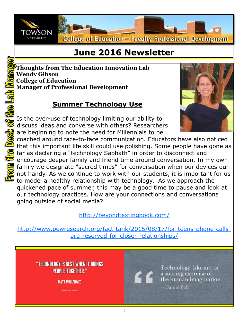 June 2016 Newsletter