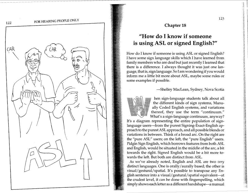 "How Do I Know If Someone Is Using ASL Or Signed English?"