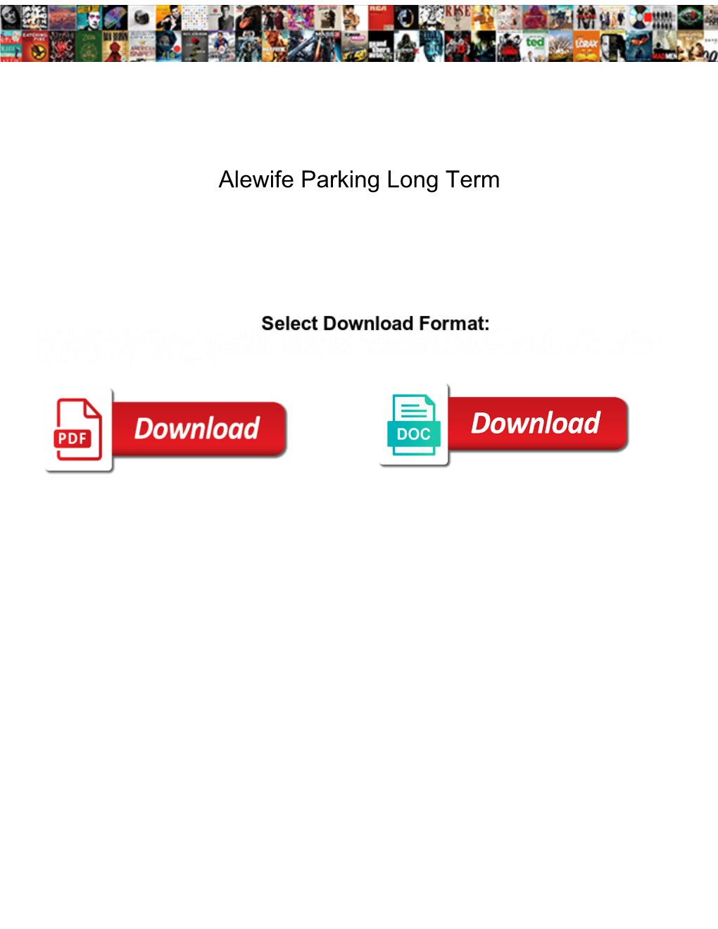 Alewife Parking Long Term