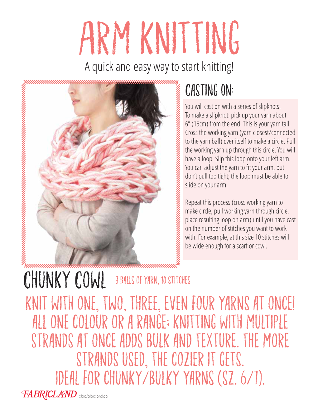 Knit with One, Two, Three, Even Four Yarns at Once! All One Colour Or a Range; Knitting with Multiple Strands at Once Adds Bulk and Texture