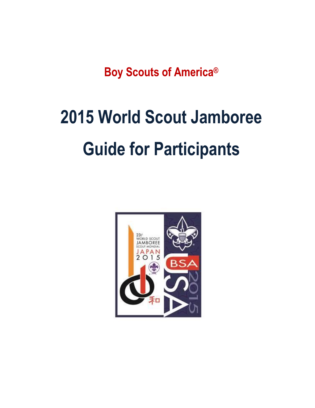 2015 World Scout Jamboree Guide for Participants
