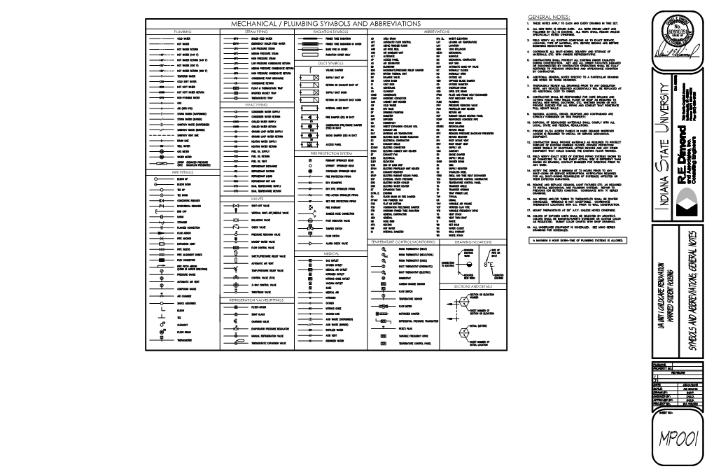 Mechanical / Plumbing Symbols and Abbreviations Plumbing Steam Piping Radiation Symbols Abbreviations