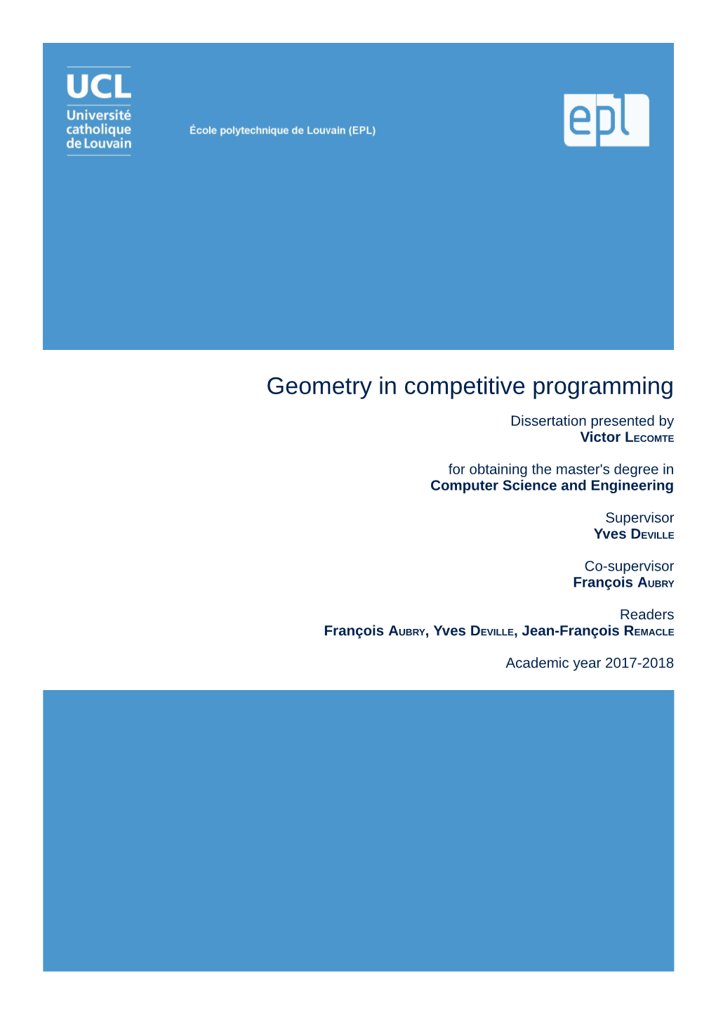 Geometry in Competitive Programming