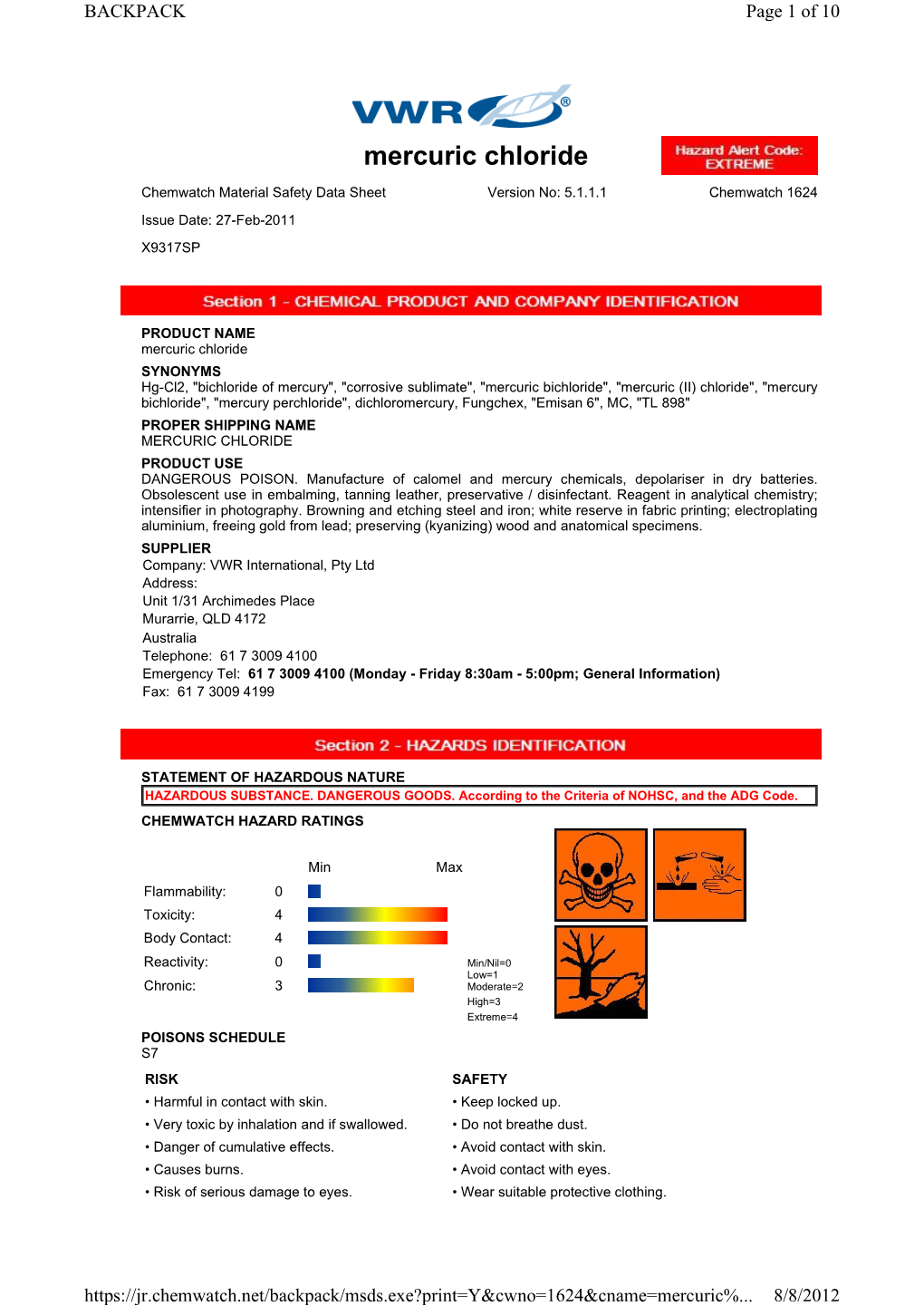 Mercuric Chloride