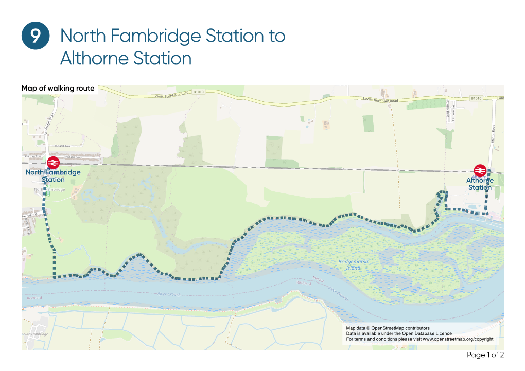 9 North Fambridge Station to Althorne Station