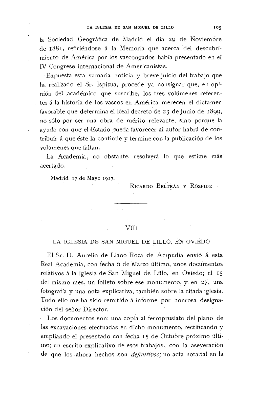 La Iglesia De San Miguel De Lillo, En Oviedo / Vicente Lampérez Y Romea