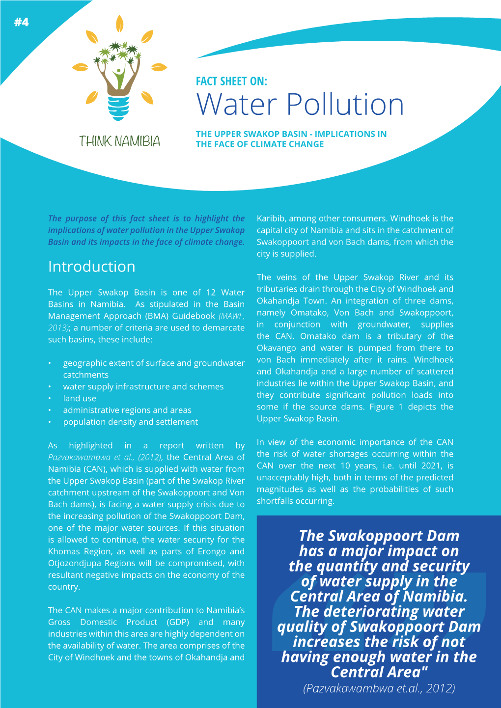 Water Pollution the UPPER SWAKOP BASIN - IMPLICATIONS in the FACE of CLIMATE CHANGE