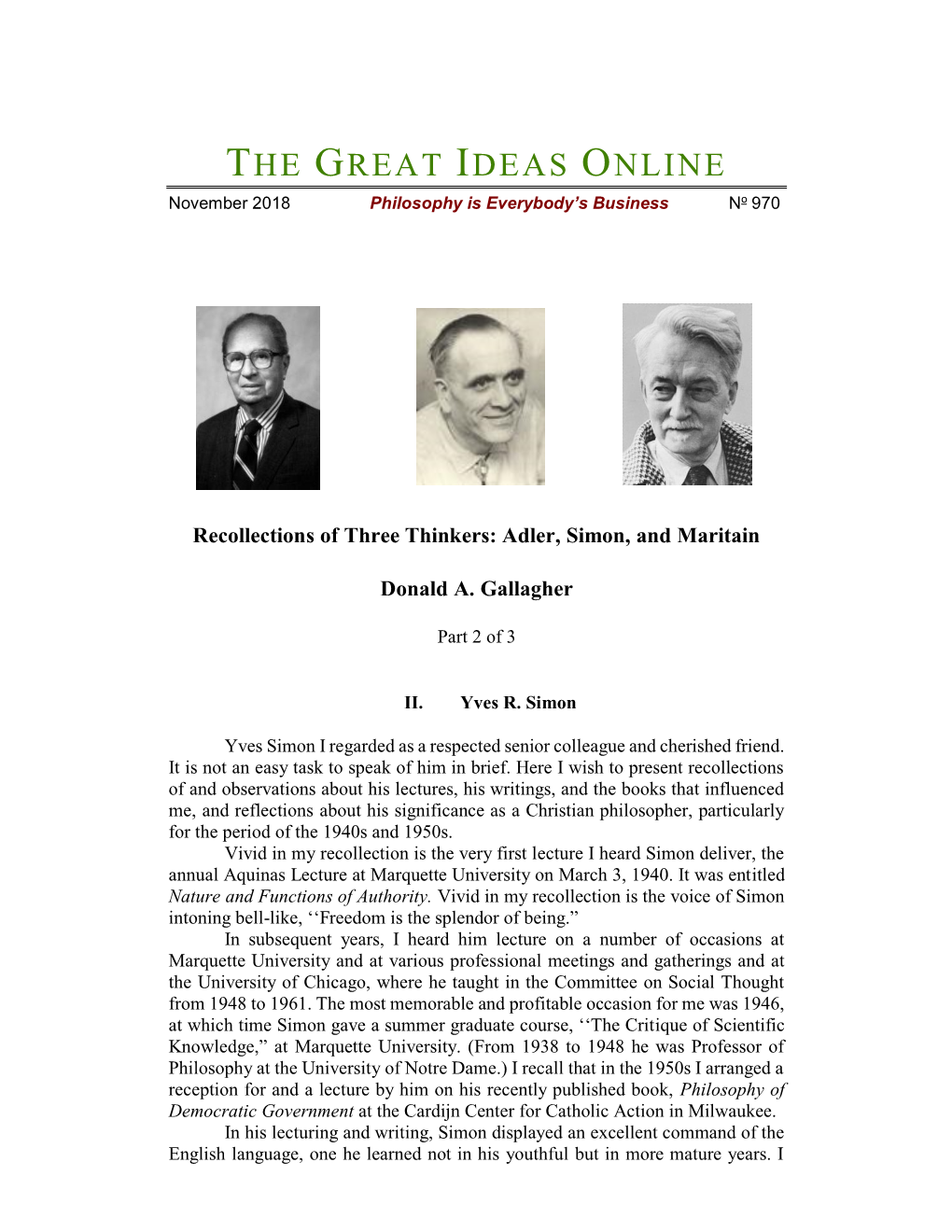 The Great Ideas Online