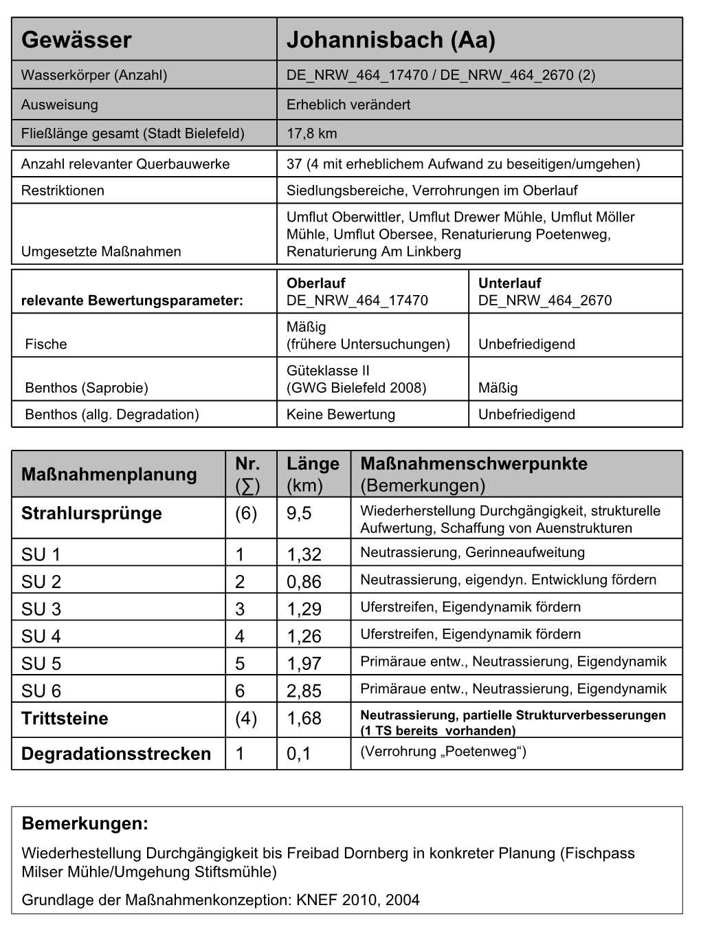 Gewässer Johannisbach (Aa)