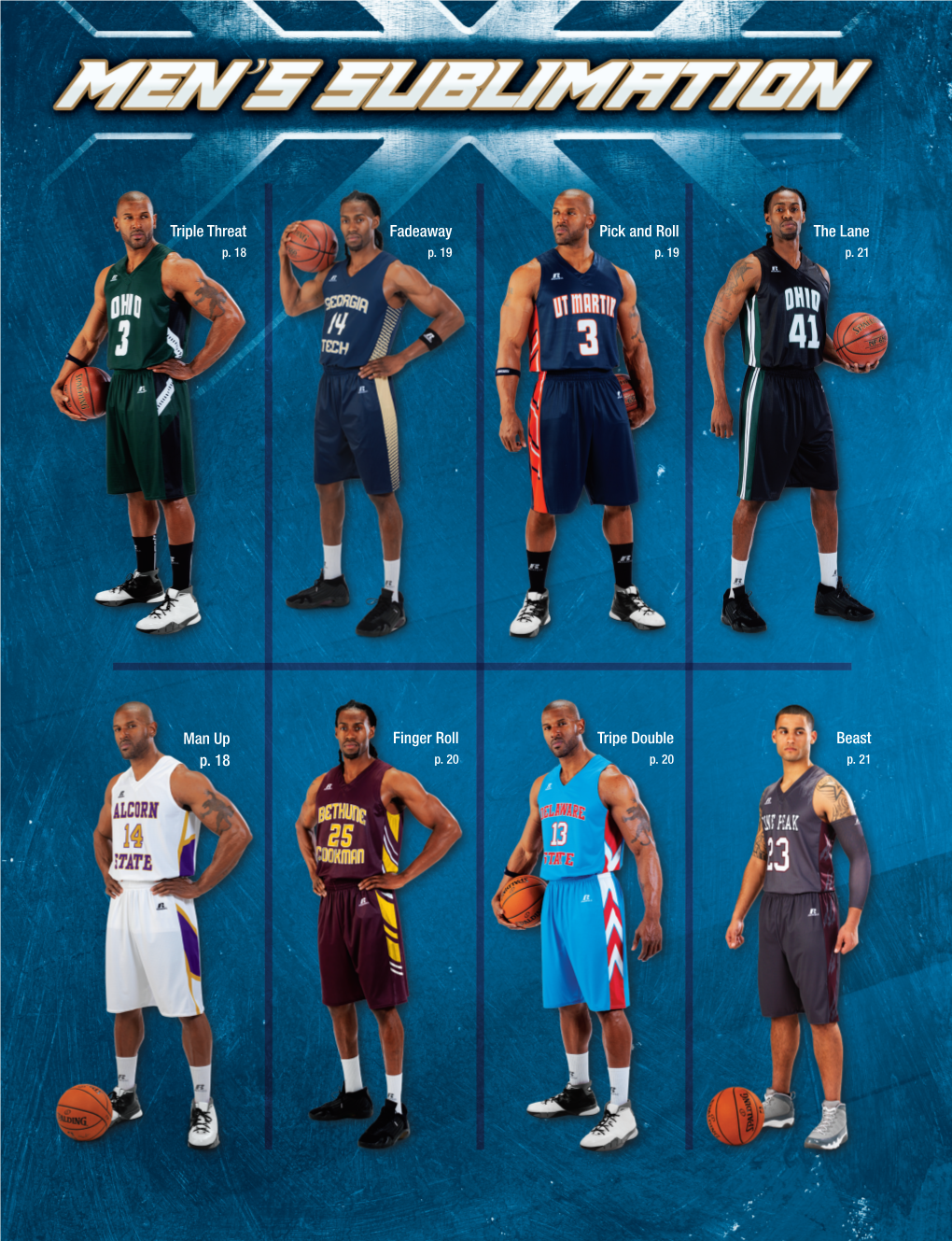 Russell Athletic Men's Sublimation Basketball Uniforms for Winter 2015