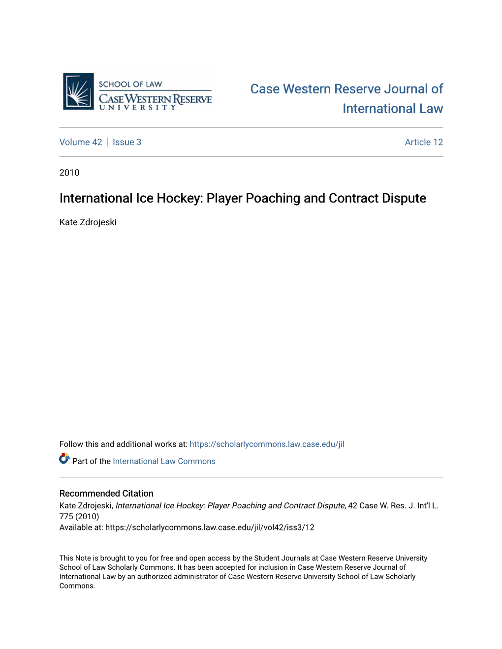 International Ice Hockey: Player Poaching and Contract Dispute