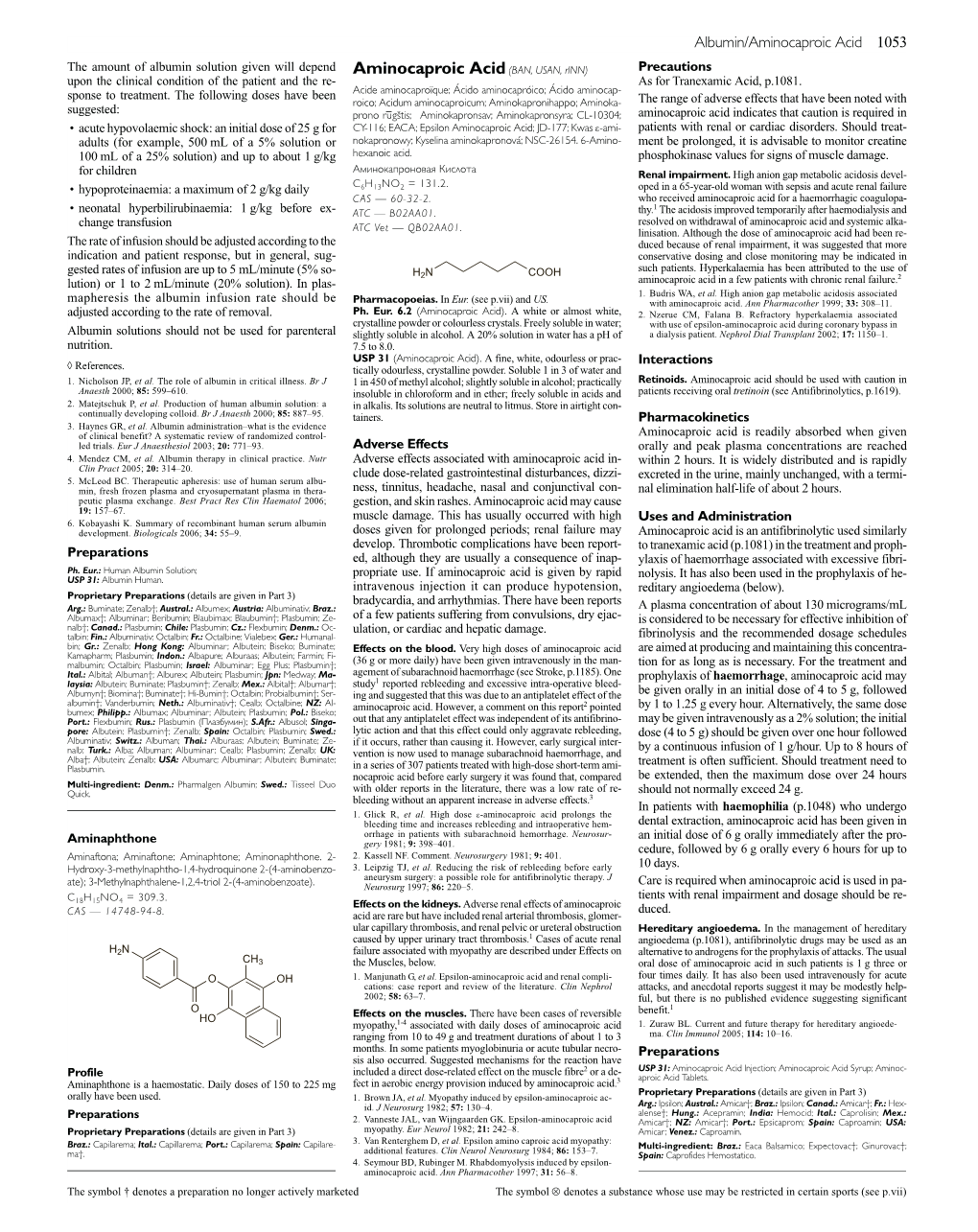Aminocaproic Acid(BAN, USAN, Rinn)
