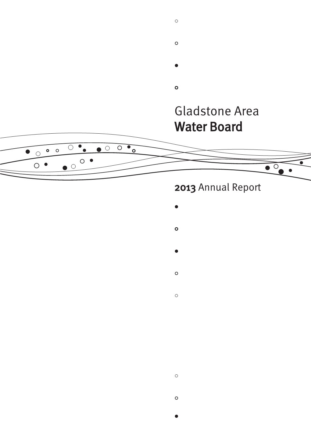 Annual Report 2013 and Financial Statements for the Gladstone Area Water Board