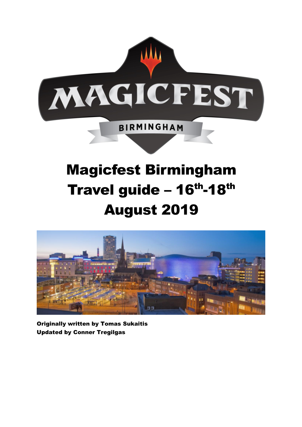 Magicfest Birmingham Travel Guide – 16Th-18Th August 2019