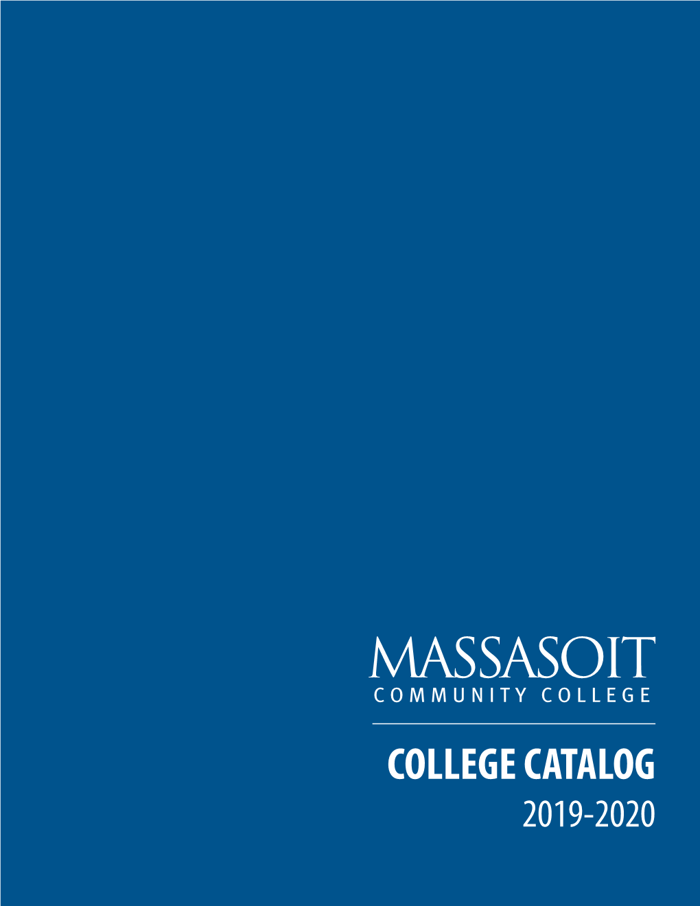 Massasoit Catalog 2019-2020