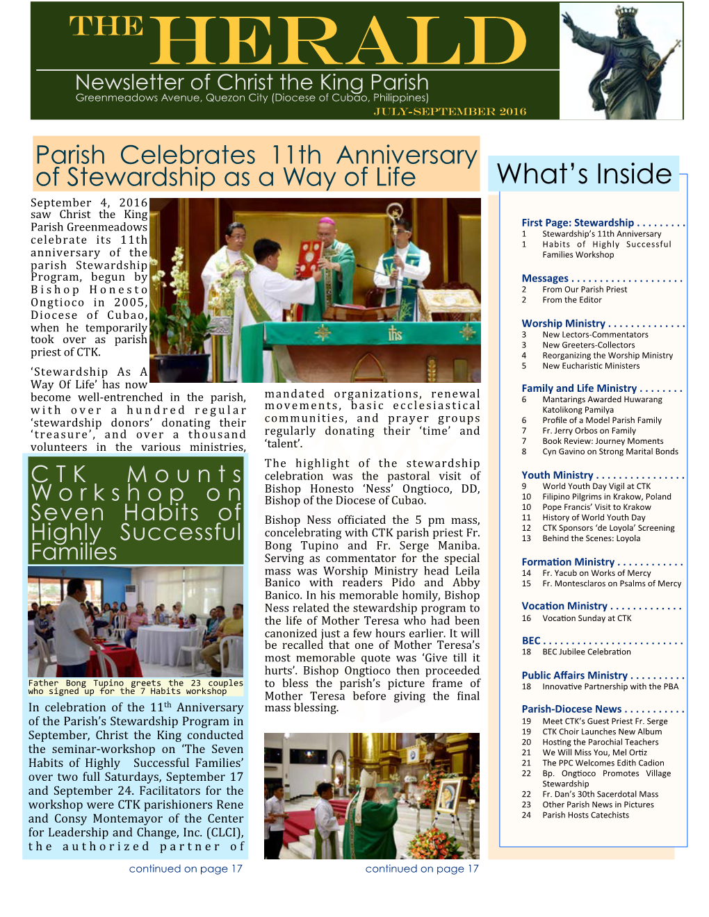 CTK Parish Newsletter 2016-3