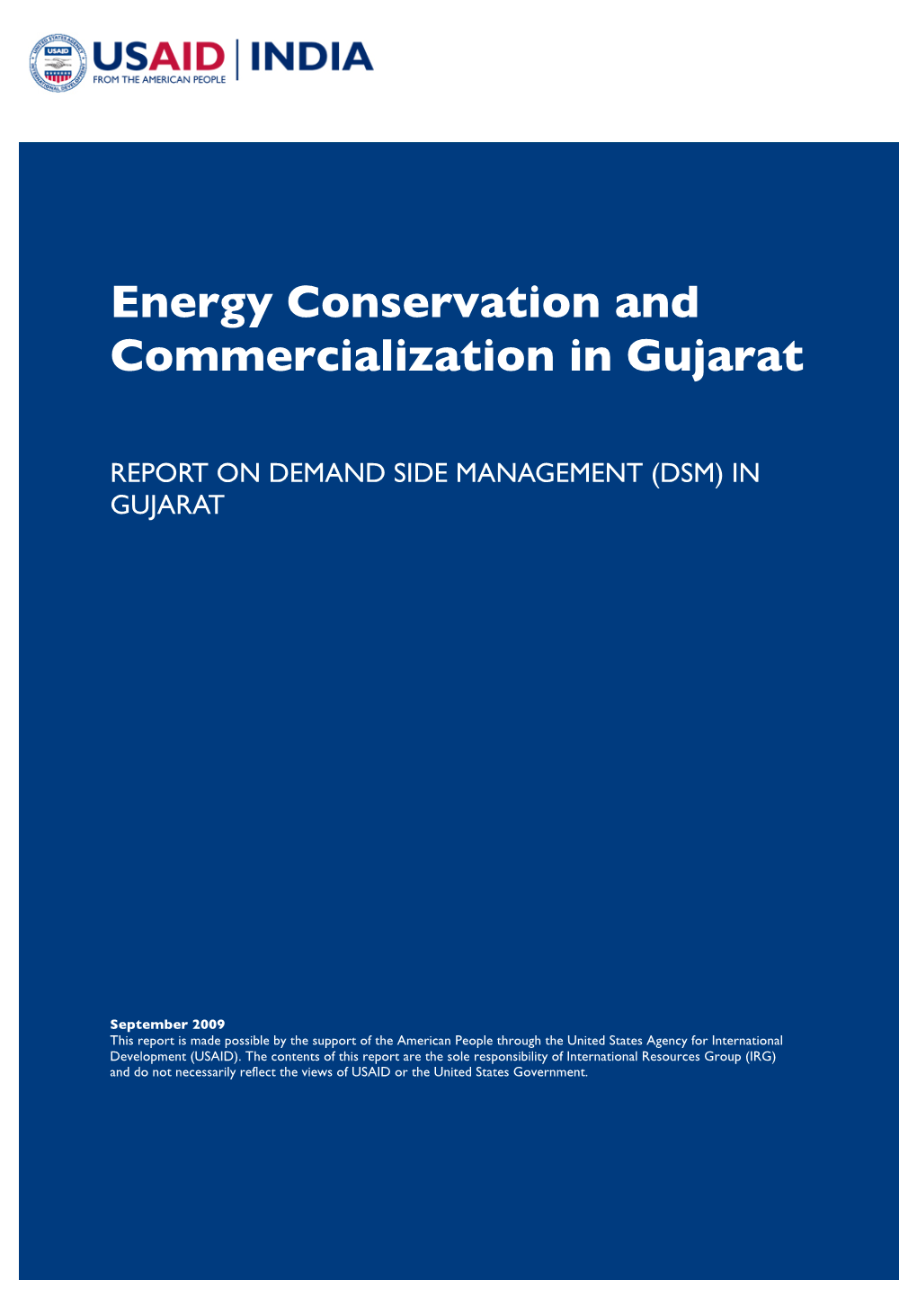 Energy Conservation and Commercialization in Gujarat