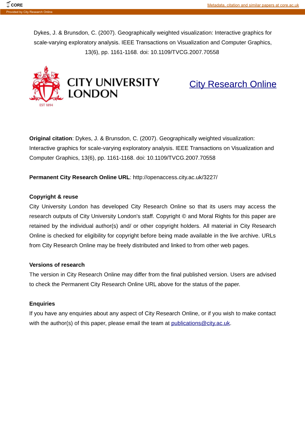 City Research Online