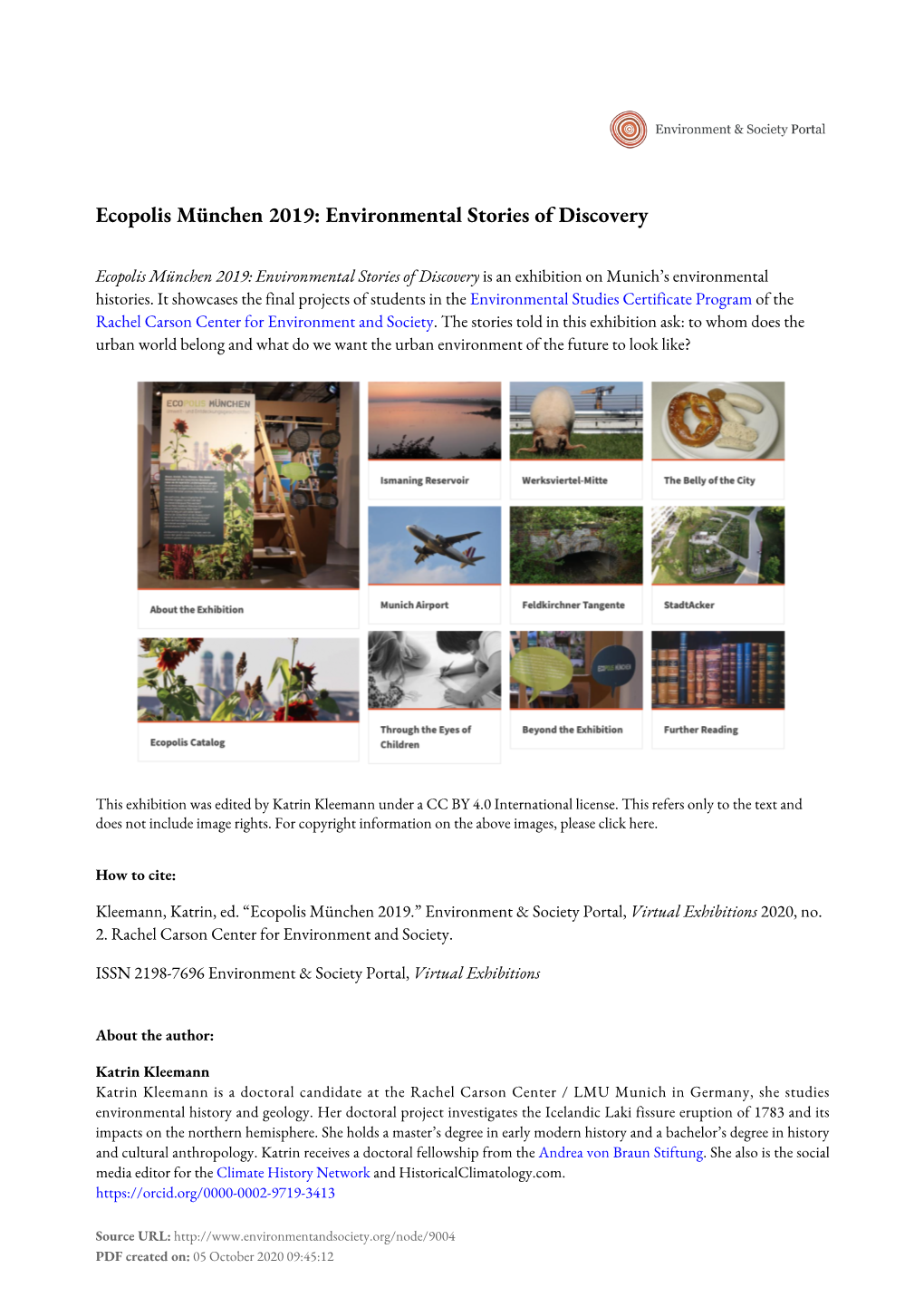 Ecopolis München 2019: Environmental Stories of Discovery