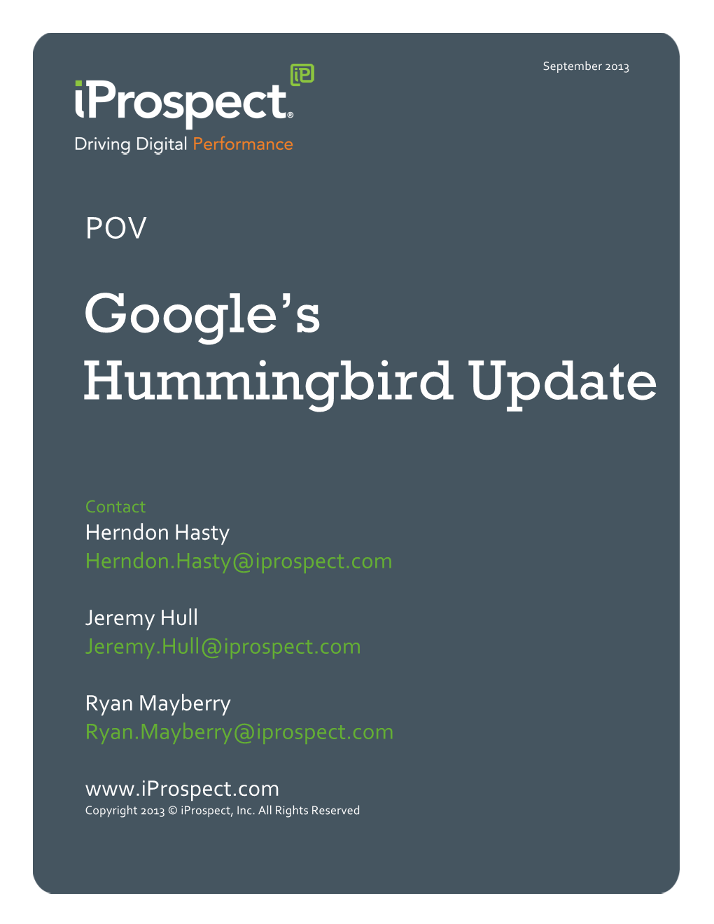 Google's Hummingbird Update