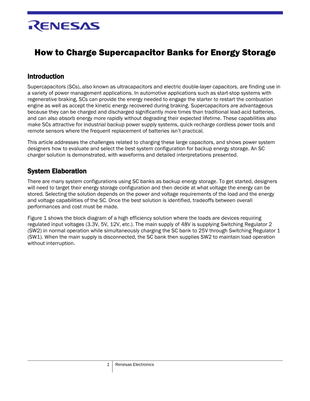 How to Charge Supercapacitor Banks for Energy Storage