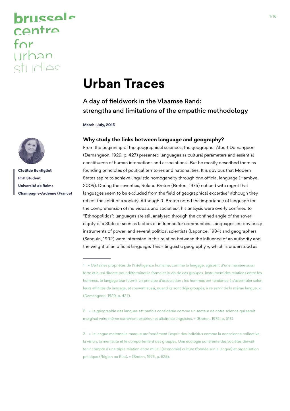 Urban Traces