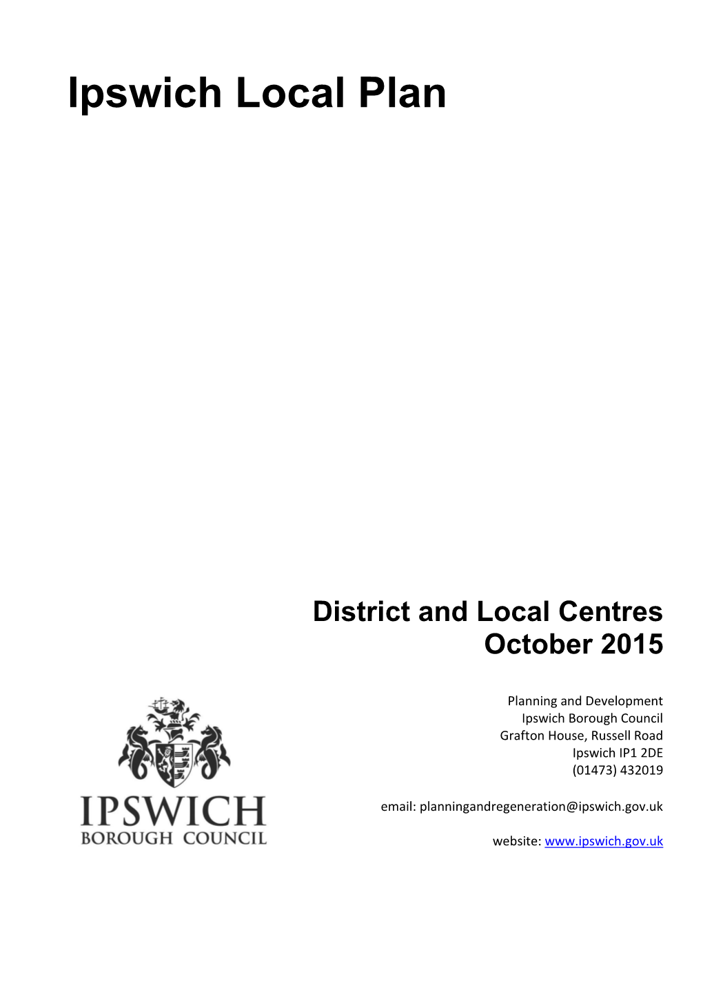 District and Local Centres October 2015