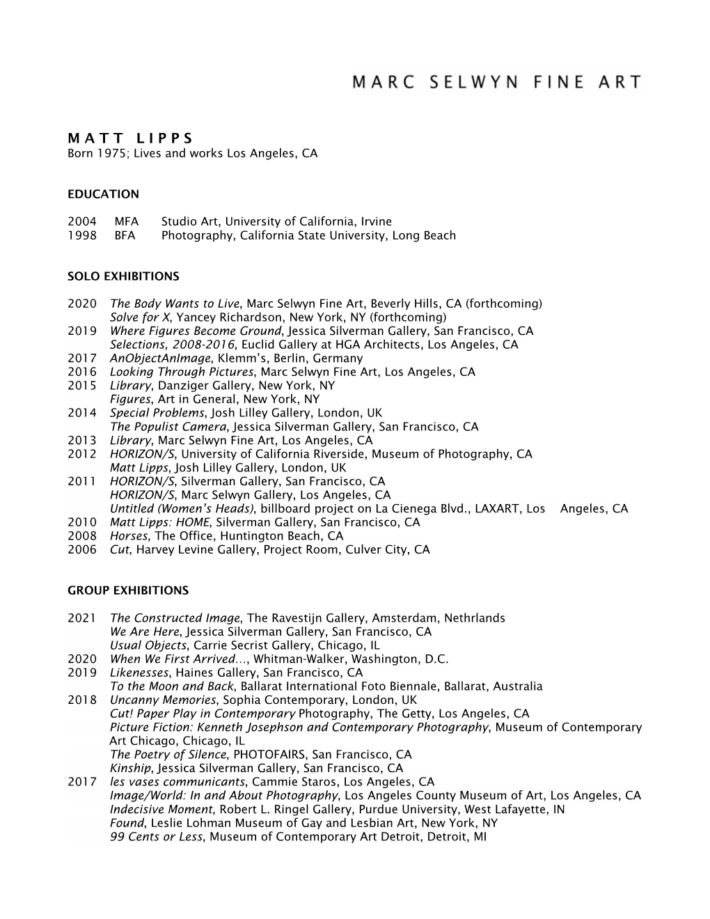 Matt Lipps CV