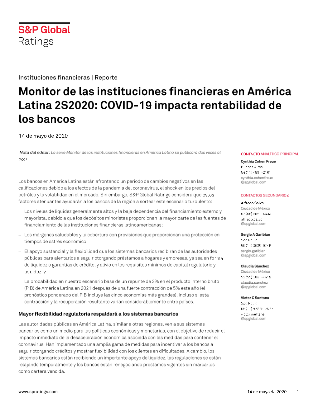 Monitor De Las Instituciones Financieras En América Latina