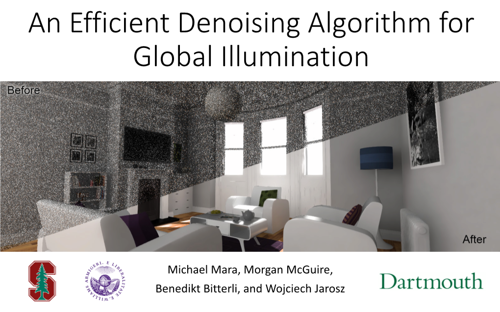 An Efficient Denoising Algorithm for Global Illumination