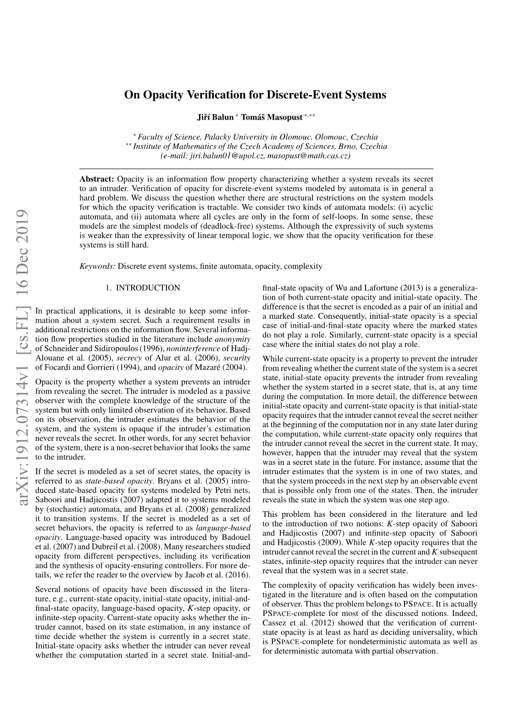 Arxiv:1912.07314V1