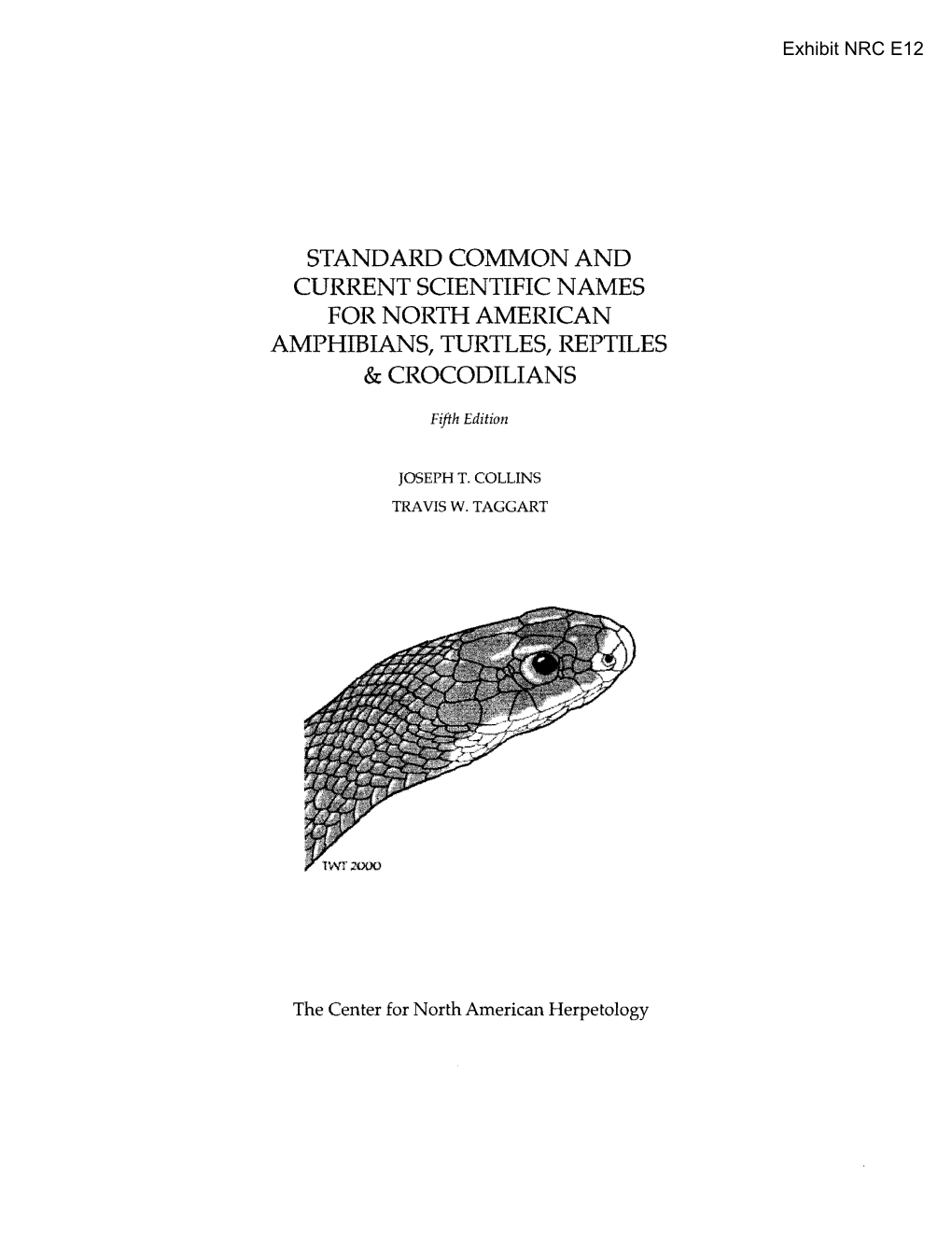 NRC Staff Pre-Filed Hearing Exhibit NRCE00012, Standard Common