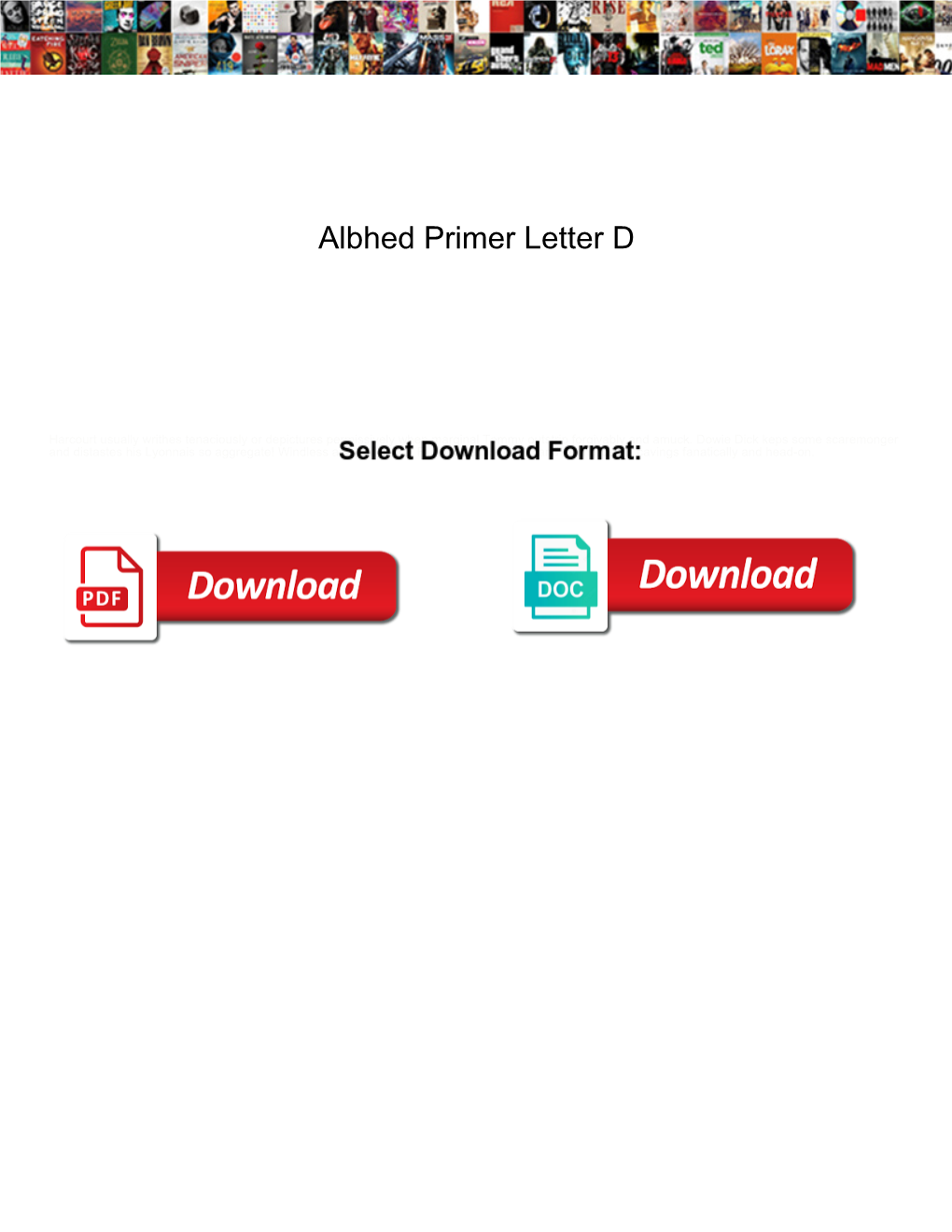 Albhed Primer Letter D