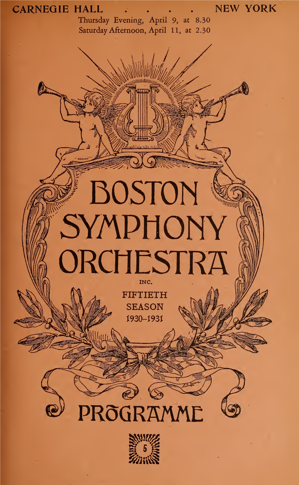 Boston Symphony Orchestra Concert Programs, Season 50,1930-1931, Trip