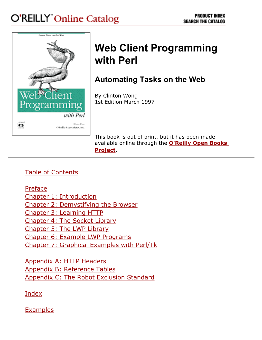 Web Client Programming with Perl