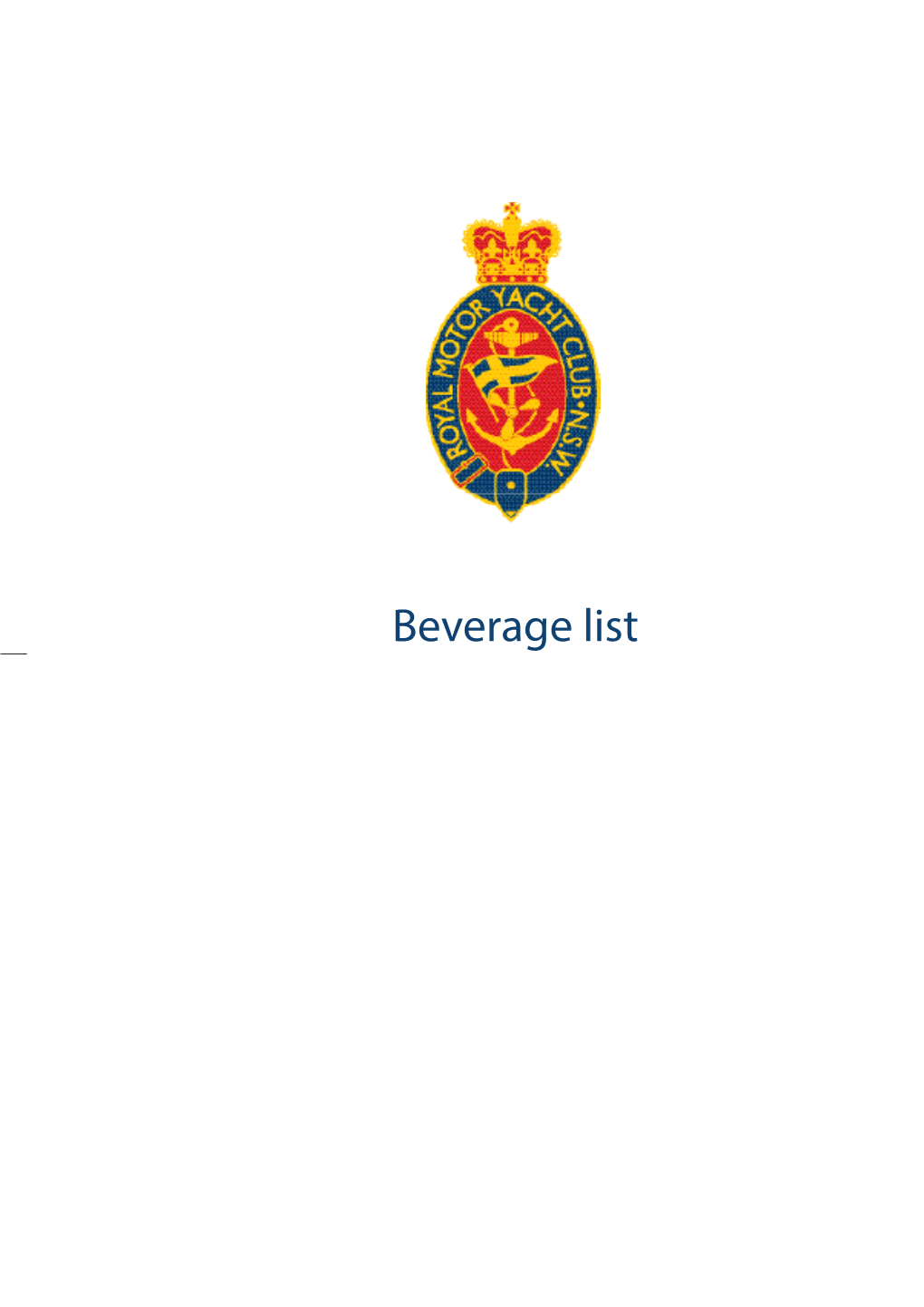 Beverage List