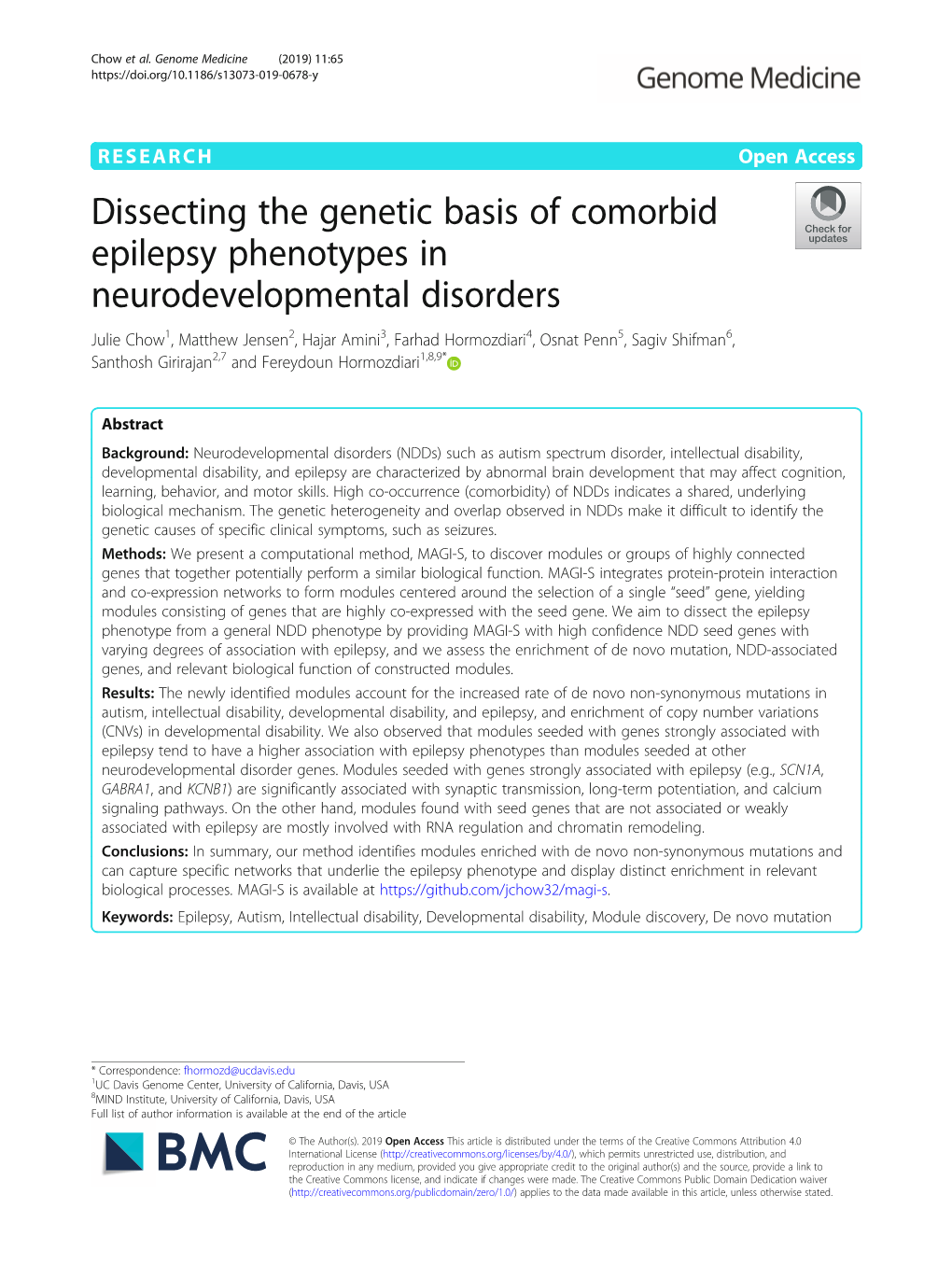 Dissecting the Genetic Basis of Comorbid Epilepsy Phenotypes In