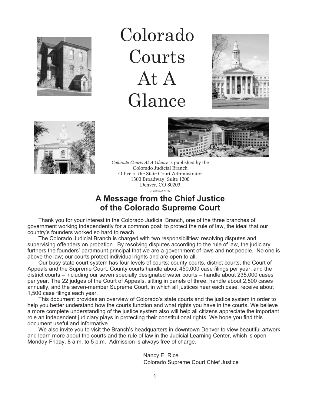 Colorado Courts at a Glance