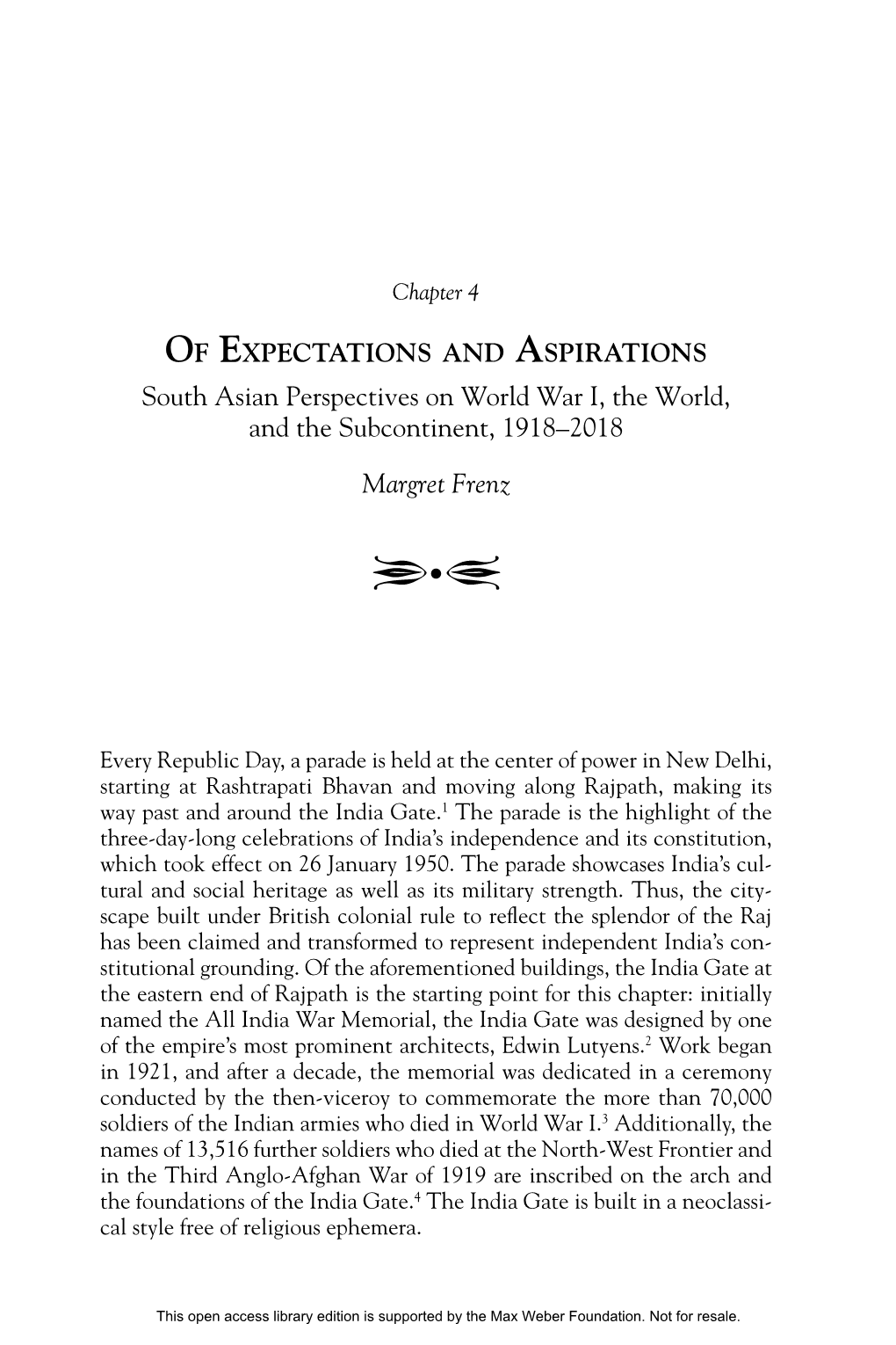 South Asian Perspectives on World War I, the World, and the Subcontinent, 1918–2018