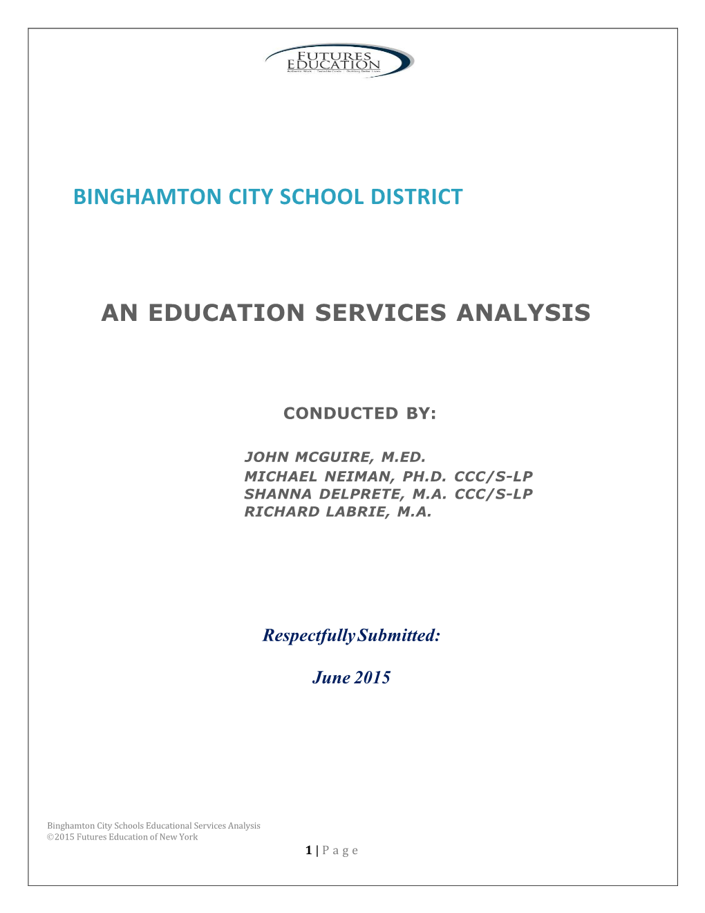 Special Education Services Analysis (2015)