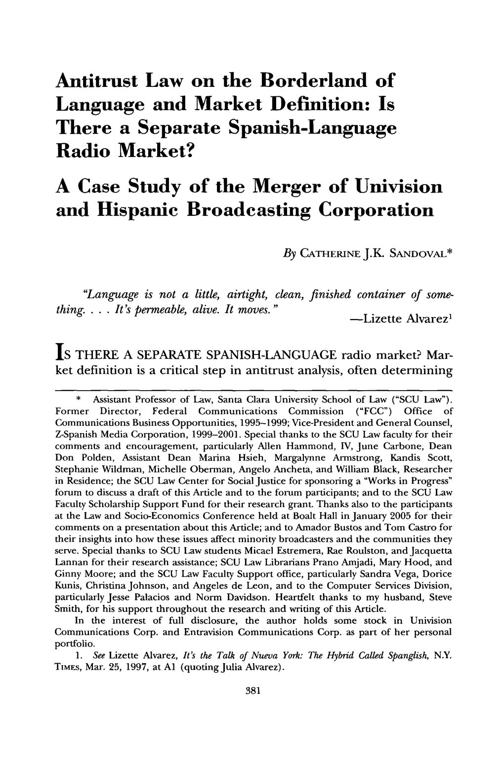 Antitrust Law on the Borderland of Language and Market Definition