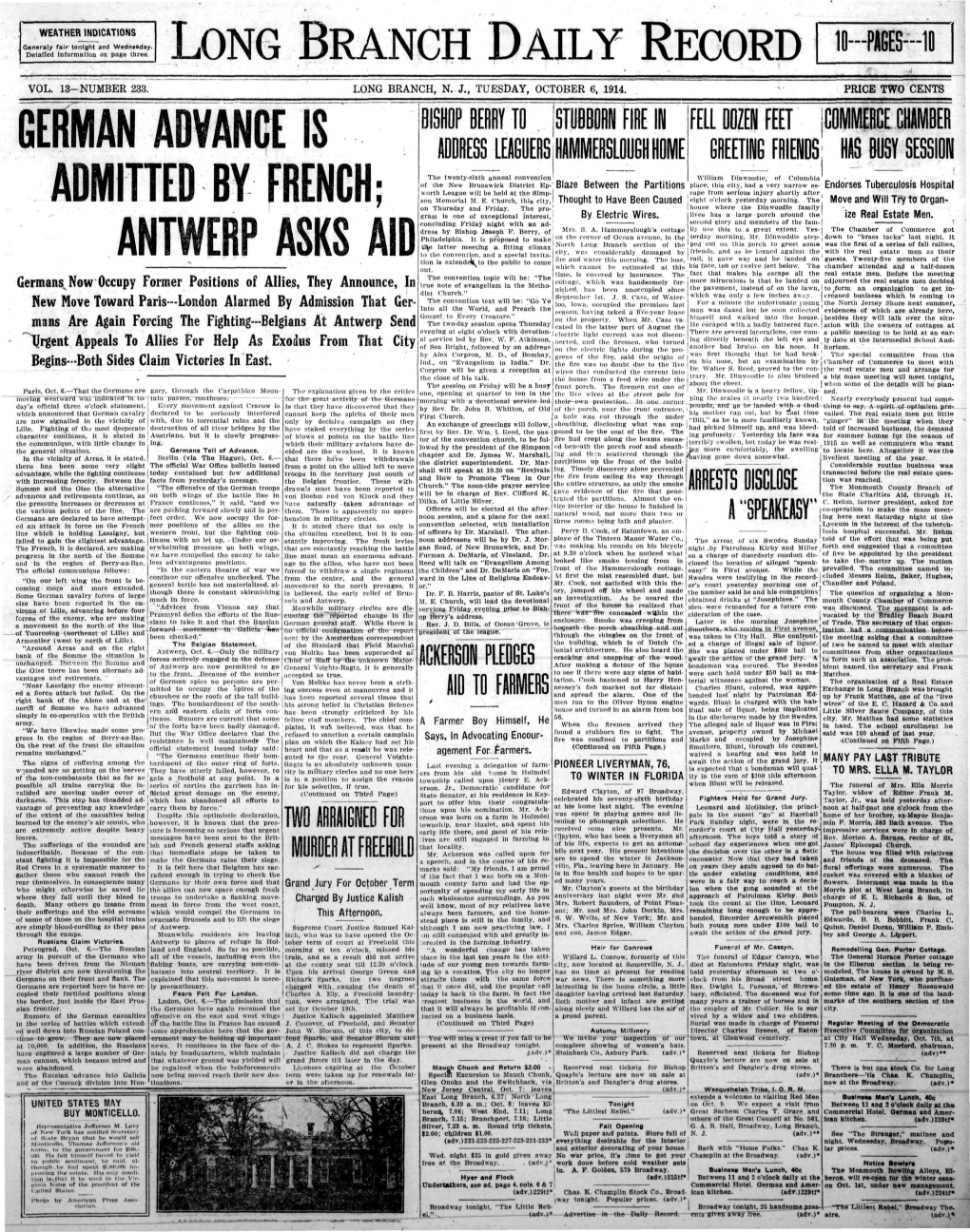 German Advance Is Admitted by French