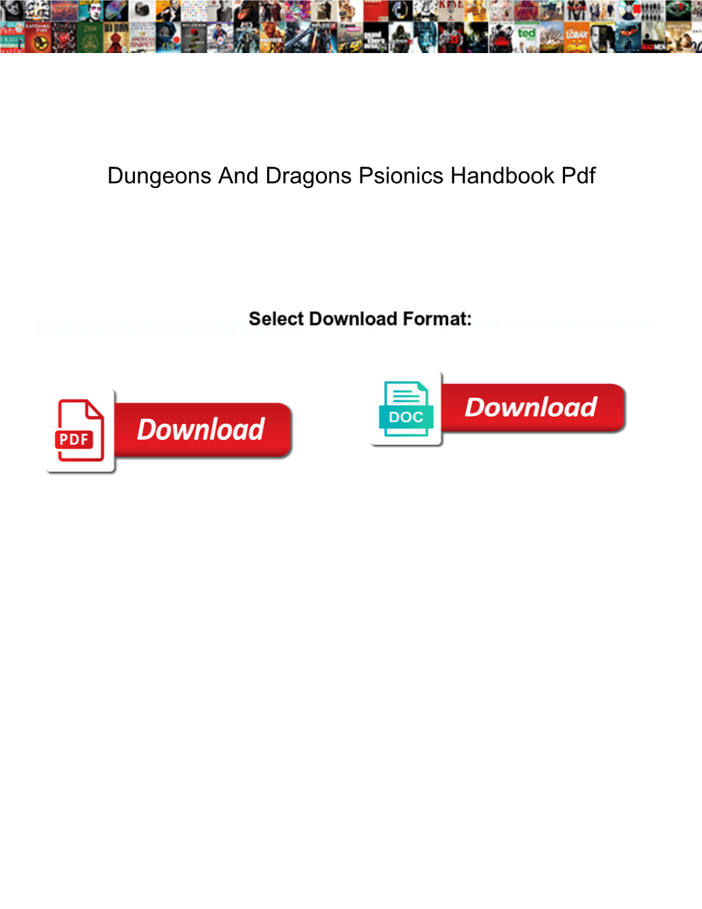 Dungeons and Dragons Psionics Handbook Pdf