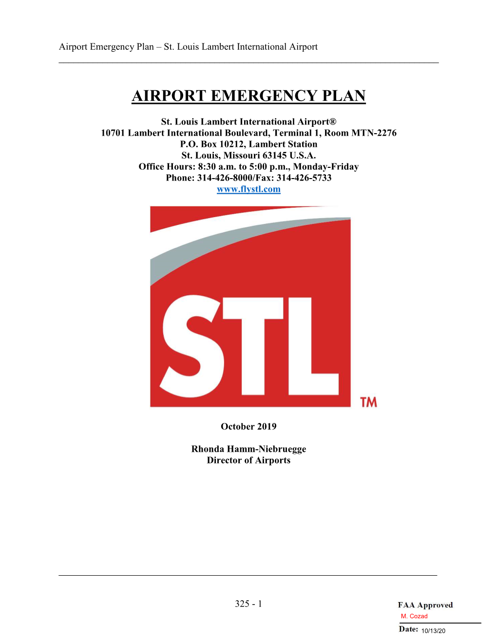 Airport Emergency Plan – St