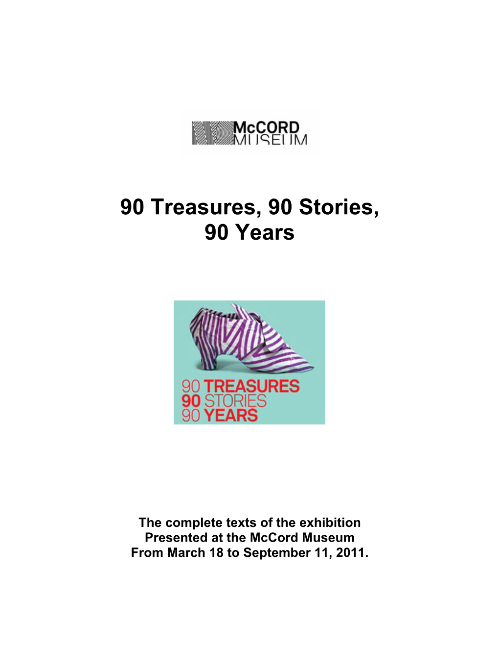 90 Treasures, 90 Stories, 90 Years