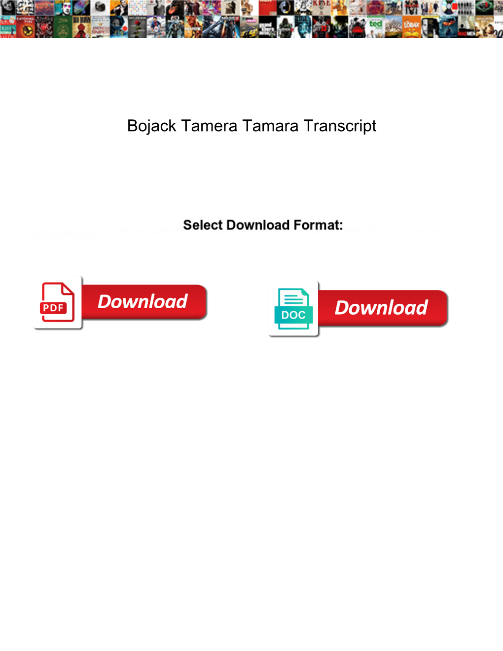 Bojack Tamera Tamara Transcript