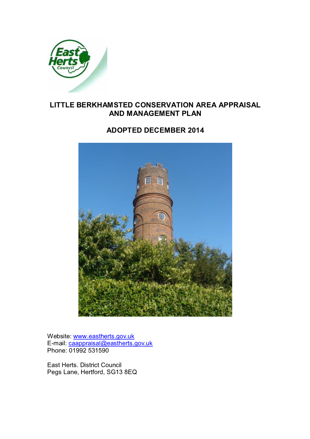 Little Berkhamsted Conservation Area Appraisal and Management Plan