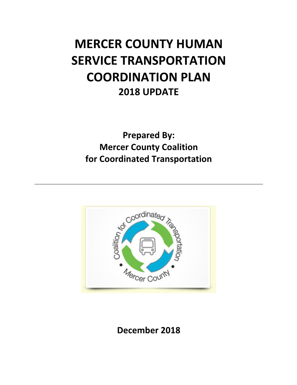 Mercer County Human Service Transportation Coordination Plan 2018 Update