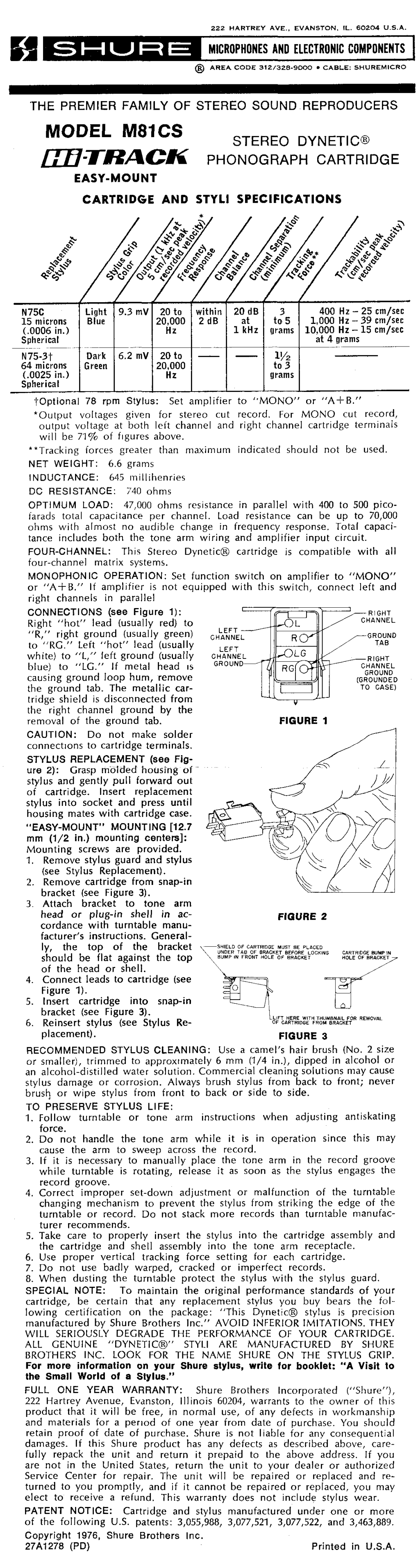 Shure M81CS User Guide