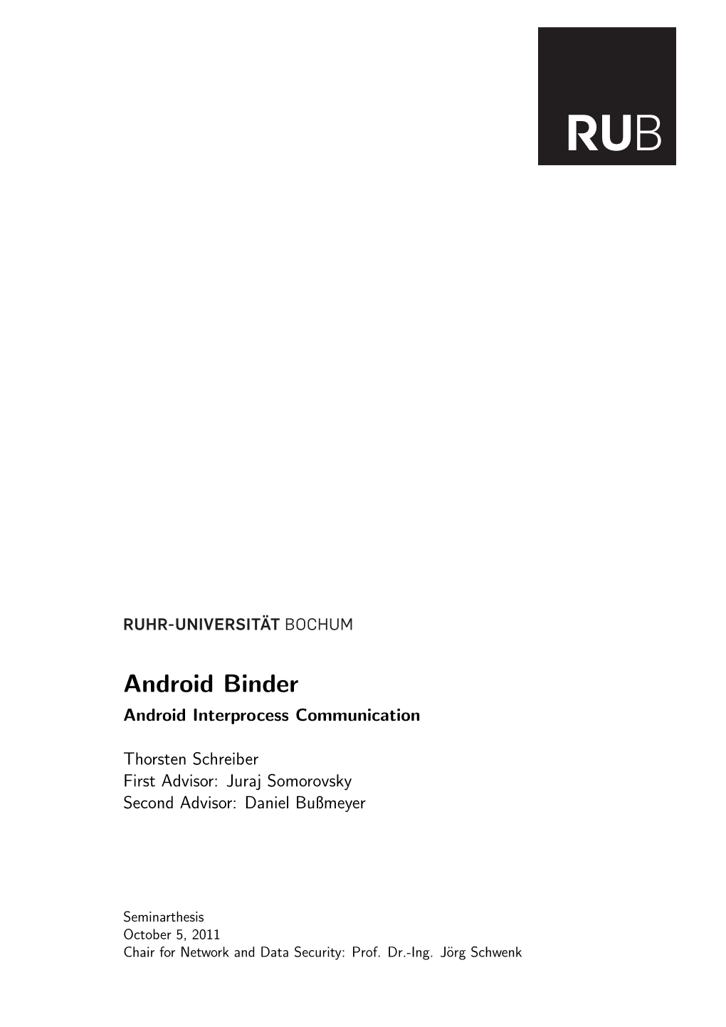 Android Binder Android Interprocess Communication